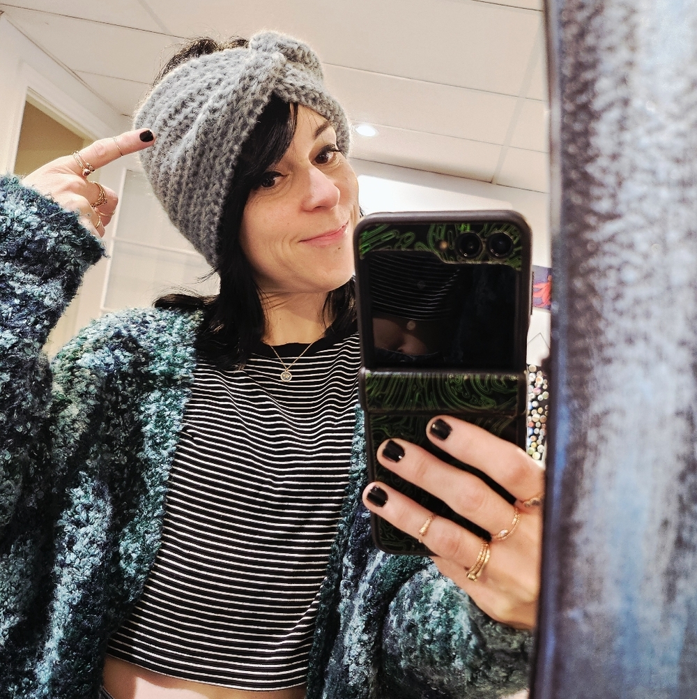 Hand Knit Knot Headband Baby Alpaca & Merino Wool 🧶